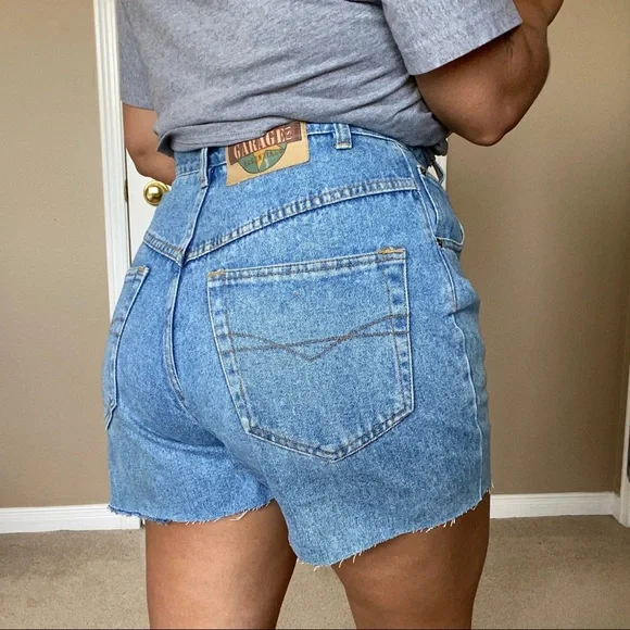 Vintage High Waisted Jean Shorts - Picture 3 of 6